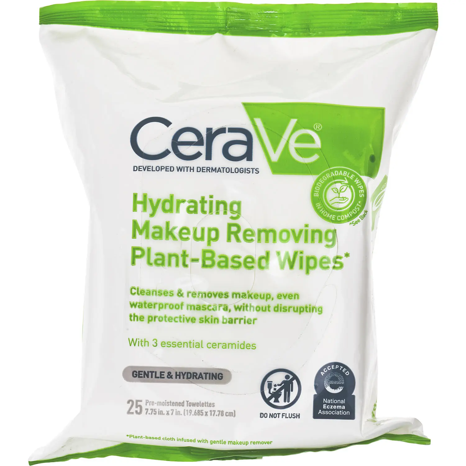 Cerave By Cerave Hydrating Makeup Removing Plant-Based Wipes For Unisex Cerave By Cerave Hydrating Makeup Removing Plant-Based Wipes For Unisex