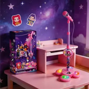 K-Pop Microphone Toy  Kpop Microphone for Singing Guitar Toys with Light Karaoke Machine, Singing Machine Toy, Girls Fun Music Toy, Perfect Birthday Gift Gifts for Girls Mother's Day Gift