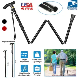 Adjustable Aluminum Alloy Folding Hiking Stick,Hiking Pole, Portable Anti-slip Hiking Stick,Lightweight Hiking Stick for Outdoor CampingHiking, Collapsible Alloy Stick, Hiking Gear