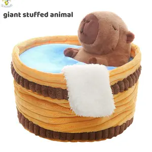 JIAJCHUF Capybara Plush Soft Adorable Stuffed Stuffed Animal Toy, Baby Shower Decoration & Christmas Gift for Grandchildren, Soft Cuddly Capybara Pet Companion, Stuffed Animal Realistic, Soft Stuffed Animals