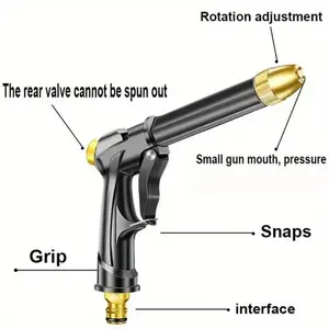 1pc High Pressure Power Water Gun Jet Garden Washer Sprayer Watering Spray Garden Sprinkler for Cleaning Tool Spray Nozzle