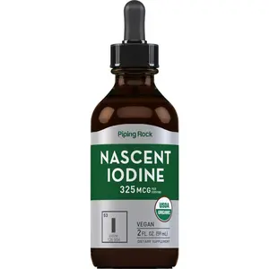 Piping Rock Nascent Iodine Drops Organic | 2 fl oz | Liquid Vegan Supplement | Non-GMO, Gluten Free