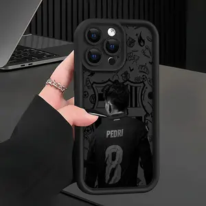 P-Pedri NO.8 B-Barcelona-S Player Phone Case Compatible with for iphone Models 17, 16, 15, 14, 13, 12, 11, Pro, Max, Air, X, XR, XSMAX, 8, 7 Plus. Soft TPU Back Cover Designed to Prevent Falls.