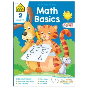 School Zone Math Basics 2 Workbook: 64 Pages, 2nd Grade, Addition & Subtraction, Time & Money, Place Value, Fact Families, Ages 7-8 (I Know It! Book Series) Paperback – Illustrated, June 27, 2019