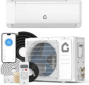 White 12000 BTU Mini Split Air Conditioner and Heater WiFi Enabled SEER2 22 Energy Efficient 115 Volt White Window Type Aircon Aircon Cooler