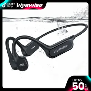 Viyawise B11 Bone Conduction Headphones, IP68 Waterproof Earbuds for Swimming, 32GB & Bluetooth 6.0 Wireless Underwater Open Ear Headphones with Mic for Sport