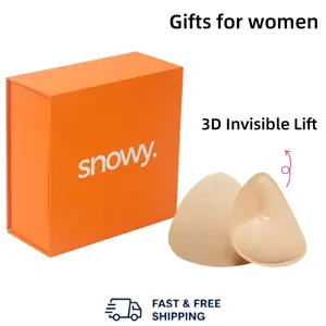 Snowy Ultra-Thick Bra Inserts | Sticky Fashion Bra Pads | Add 2 Cup Sizes | Outfit Enhancer | Perfect for Dresses, Bikinis & Tops | 40+ Uses Per Pair