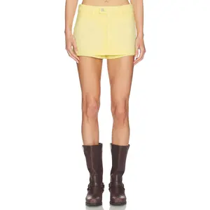 Free People Galivanting Skort in Lemon Ice