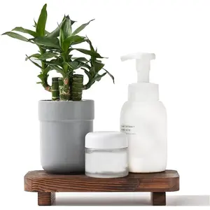 Wood Risers for Décor Display, Bathroom Counter Sink Décor, Dish Soap Tray Wood Tray for Kitchen Counter, Small Wooden Soap Stand, Wood Soap Pedestal