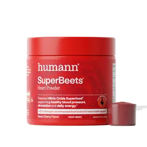 humann SuperBeets Heart Powder - Nitric Oxide Supplement for Heart Health and Energy, Black Cherry Flavor, 30 Servings Dietary Circulation