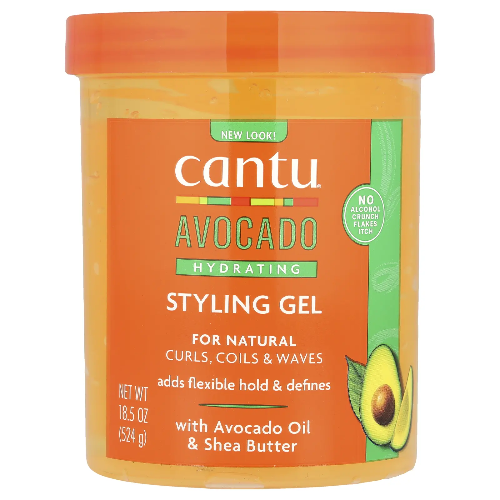 Cantu Avocado Hydrating Styling Gel, 18.5 oz (524 g)