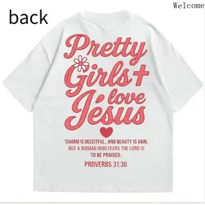 Pretty Girls Love Jesus Shirt Christian Vintage I Love Jesus 2025 Gift For Men Women Full Size Full Color Womenswear