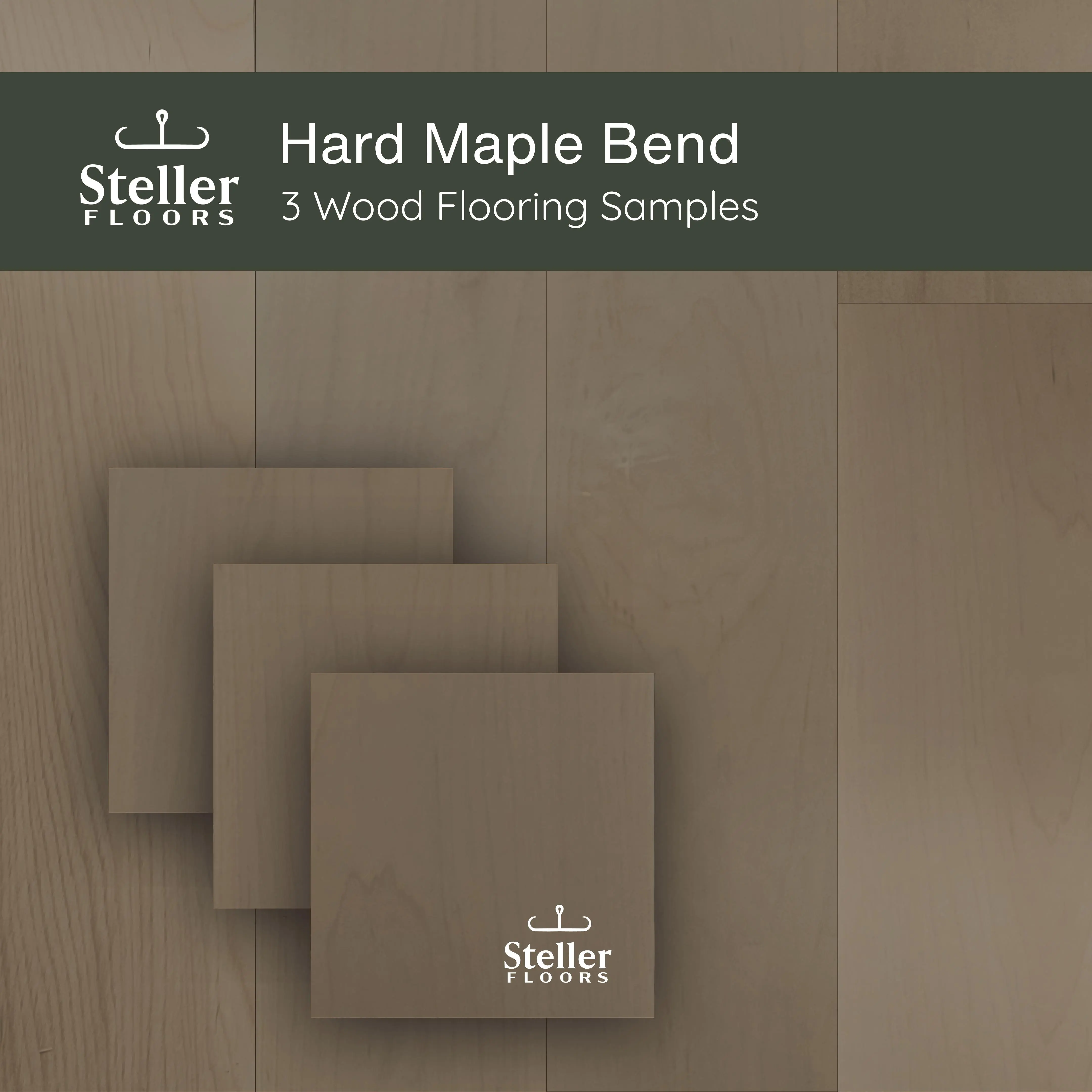 Hard Maple Bend by Steller Floors - Sample 3-Pack - Includes Clip System