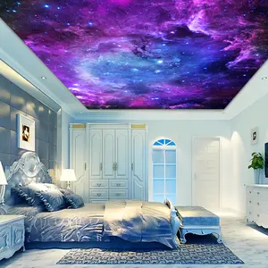 1 Sheet, Extra Large Size Polyester Tapestry Romantic Starry Sky Scenery Photo Backdrop Cloth Wall Hanging for Living Room Bedroom Office Home Room Party Decoration Live Broadcast Background with Free Hanging Clip
