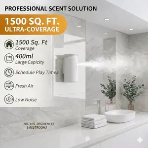 WSNUEEE Smart Waterless Diffuser, 400ml WiFi Scent Machine for Home, Wall Mounted Essential Oil Nebulizer with App Control