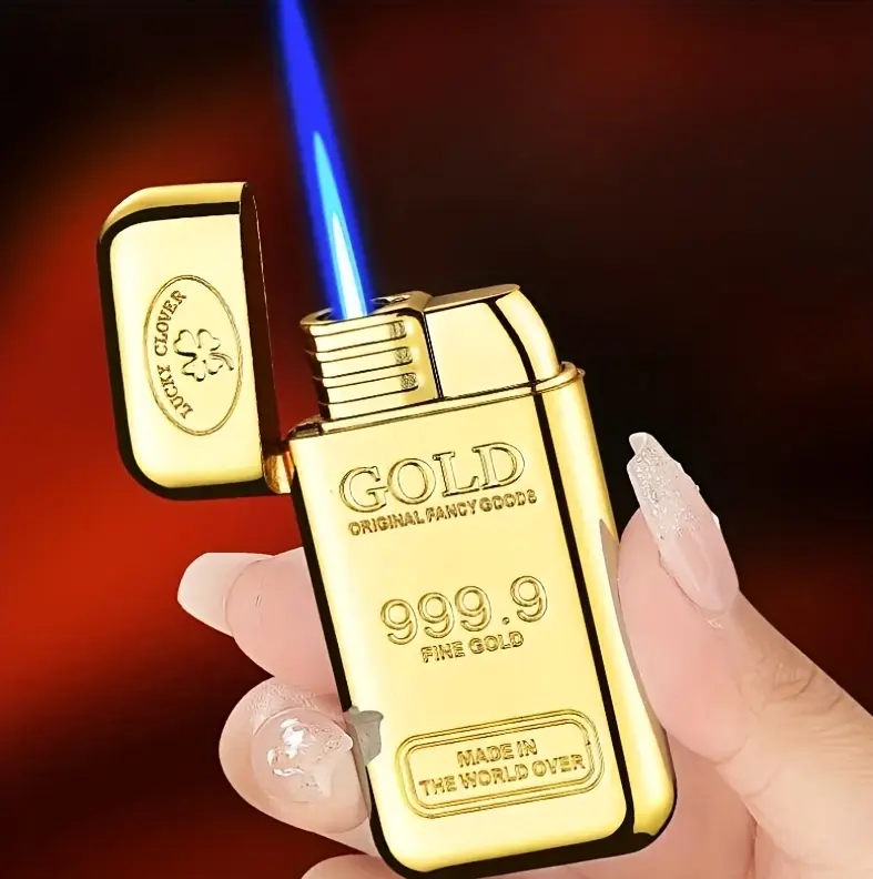 (No Butane) Black Direct Red Flame Lighter,High Temperature, Strong Fire, Windproof, Adjustable Flame, Rechargeable With Safety Lock, Reusable, For Outdoor Camping, Survival In The Wild, Jewelry Processing,Cooking, Gift For Men And Women,Lighting Candles
