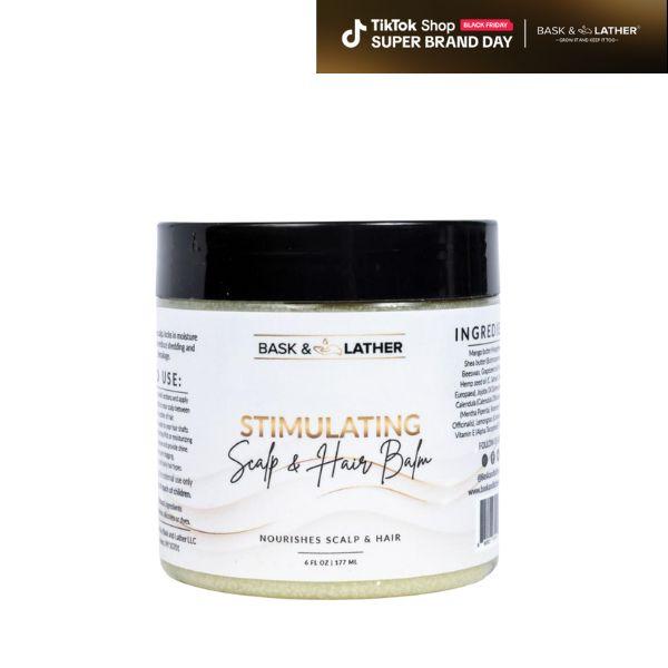 Stimulating Scalp and Hair Balm, Shea Butter and Mango Butter Blend for Moisturizing Haircare