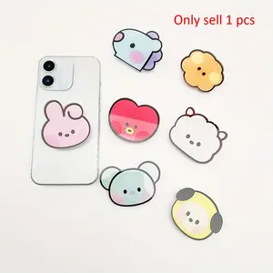 1 Piece,Kpop Sticky Phone Stand, Cute Cartoon Animal Mobile Decoration, Lazy Person Desk Holder,Student Supplies,Birthday Gift,Celebrity Merchandise
