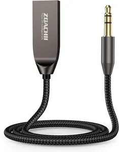 Bluetooth.Car Aux Adapter, Handsfree Calls, Wireless Music Streaming for Car Home Stereo Speakers Audio System