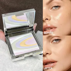 Long-Lasting Flawless Setting Powder, Semi-Transparent Oil-Control Waterproof Sweatproof, Includes Brush, Brightening Matte Finish, Ideal for Daily Use