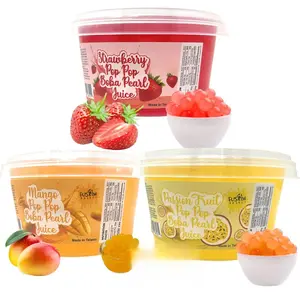 Fusion Select Strawberry, Mango, Passion Fruit Bursting Boba Pearls, Popping Boba for Bubble Tea, Drinks, Desserts, Fruit Tea and Snack Toppings Beverage