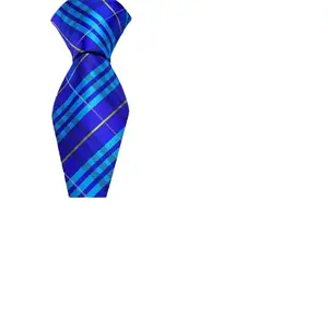 Barry.Wang Plaid Silk Men Tie Hanky Cufflinks Set Checked Jacquard Necktie for Male Formal Casual Wedding Business Party Events