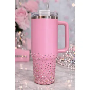 Custom Blinged Tumbler | Rhinestone Wine Tumbler, 20oz Tumbler, 40oz Handle Tumbler
