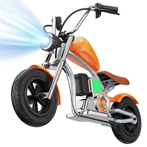 ORANGE KIDS HARLEY-STYLE ELECTRIC MOTORCYCLE160W Beast Motor| 1OMPH Max Speed3 AdjustableSpeeds + 6-8 Miles Long Battery12" All-Terrain Tires +Safe Drum Brake ULTIMATE BIRTHDAY/XMAS GIFT FOR 5+KIDSYOUR LITTLE RIDER WILL OBSESS OVER THIS!