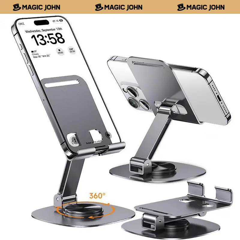 MAGIC JOHN 360 Degree Adjustable Phone iPad Holder Portable Ultra Stable Support summerwins