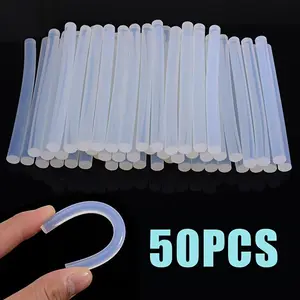 Transparent Hot Adhesive Melt Stick, 100x7mm Heating Glue Stick, Universal Heat Adhesive Melt Stick for DIY Craft, Home, Office, High Strength Glue Gluesticks