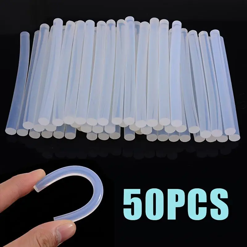 Transparent Hot Adhesive Melt Stick, 100x7mm Heating Glue Stick, Universal Heat Adhesive Melt Stick for DIY Craft, Home, Office