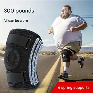 Plus Size Sports Knee Pads with Adjustable Pressure Spring for Women & Men,Ideal for Meniscus Tear, Arthritis Pain, Side Stabilizer, Obesity Population, Sports Knee Sleeve