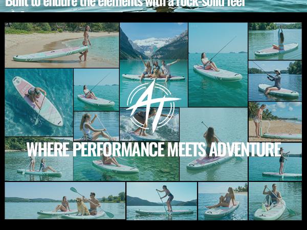 [Father's Day]10'6'' x 33'' Extra Wide Inflatable Paddle Board with Kayak Seat, 400LBS Capacity Stable SUP Board, Non-Slip EVA Deck, Complete Accessories Kit for Adults, Beginners, Yoga, Fishing & Family Fun,ATPROSS