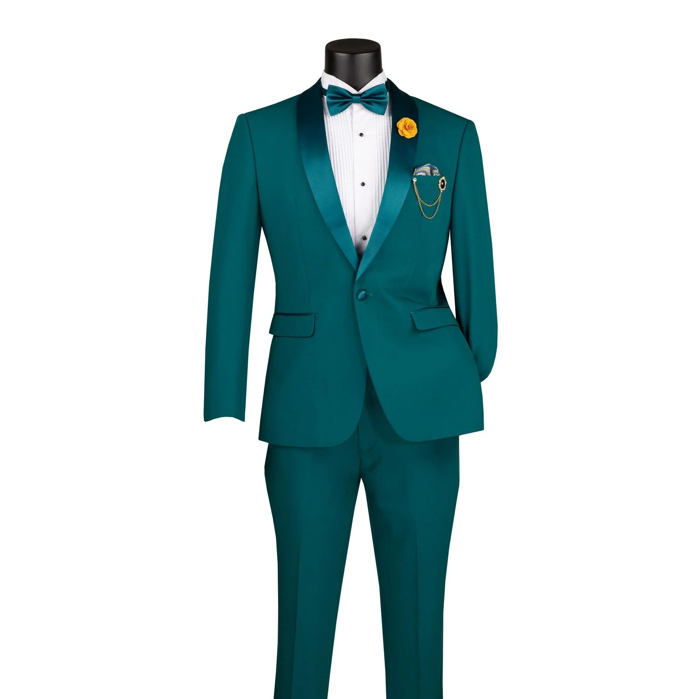 Vinci  TSS-2 Single Breast Tuxedo Teal