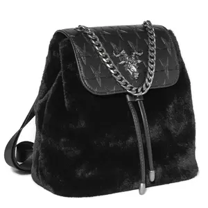 Baphomet Mini Faux Fur Backpack