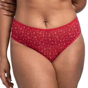 HSIA Christmas Holiday Edit Printed Mesh Panty Breathable Soft Full Coverage Comfort Fit