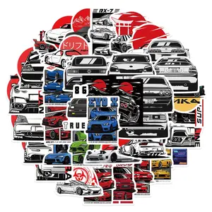 50PCS Japan JDM Racing Car Anime Graffiti Stickers for Laptop Motorcycle Car Skateboard Decal