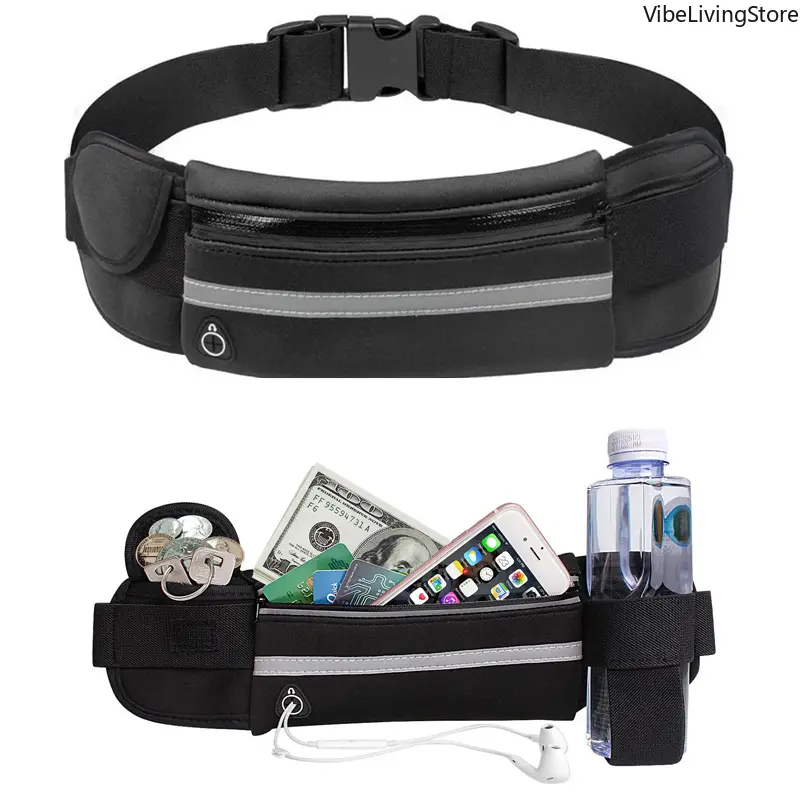 Waterproof Running Waist Bag with Adjustable Belt - Active Unisex Adults' Outdoor Gym Accessory, Phone, Water & Wallet Holder, Training, Jogging, Gym Phone Holder, Outdoor Run, Phone Slot