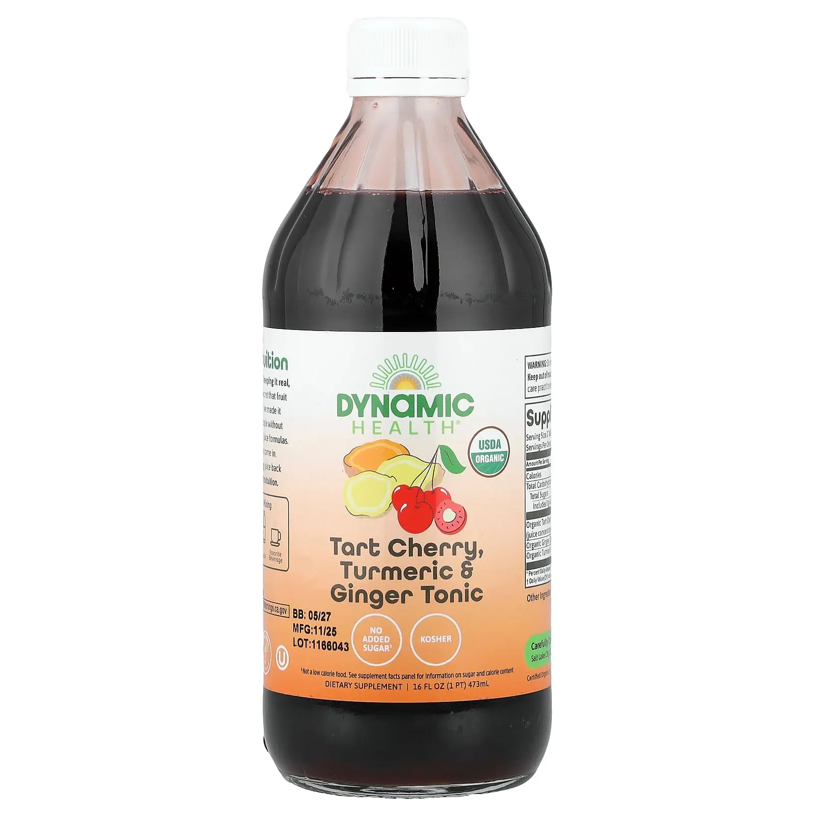 Dynamic Health Tart Cherry, Turmeric & Ginger Tonic, 16 fl oz (473 ml)
