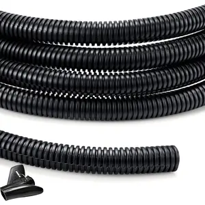 Wire Loom 1/2 inch 10ft,  Split Loom, Cord Protectors from Pets, Wire Protector Tubing, Flexible Wire Conduit, Electrical Cord Cover for Automotive, Black