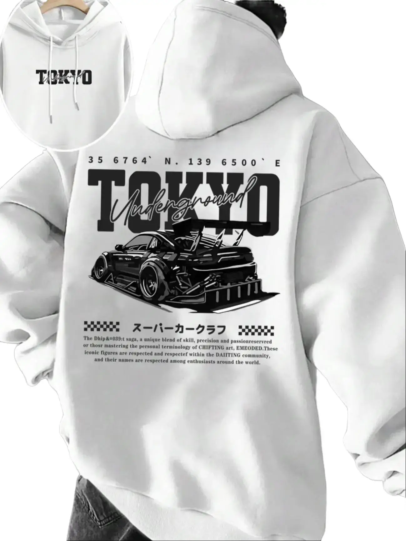Women's Auto Theme Fleece Hoodie - Casual Crew Neck Graphic Sweatshirt, Fitted Pullover for Fall & Winter, Comfortable Auto Enthusiast Gift, Car, Women's Hoodies, Hoodie/Jumper, Medium Length