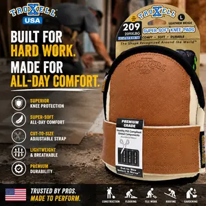TROXELL USA SuperSoft Leatherhead Work Safety Kneepads for Home Improvement, Security & Safety Tasks