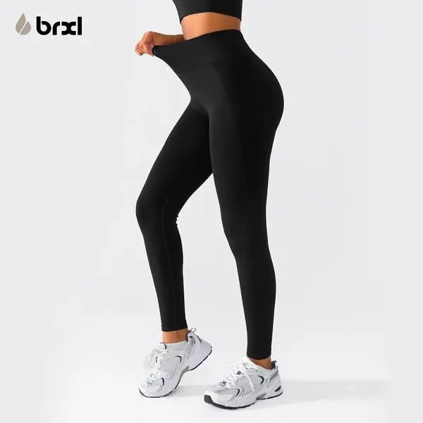 BRXL Lycra Fabric Butt Lifting No Front Seam High-Waisted Breathable Yoga Pants Tummy Control Seamless Gym Running Leggings #Parati #GymWorkout #TikTokMadeMeBuyIt #outdoorfun #TikTokShopSpringGlowUp-6