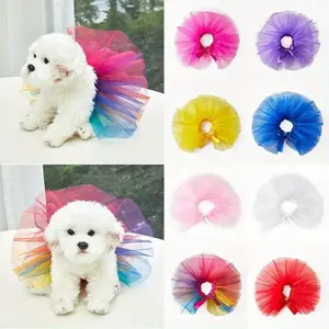 Fashionable Tutu Dresses for Small to Medium-Sized Puppies, Including Teddy And Schnauzer Breeds, Featuring Dog Apparel, Skirts, And Pet Supplies