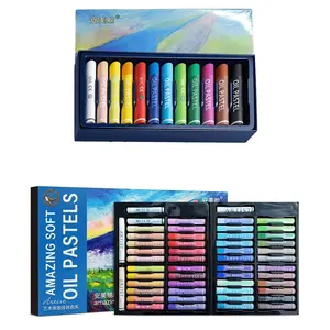 12/48 Color Bright Painting Oil Crayons, Safe Non-Toxic Durable, Ideal for Students Kids Artists Beginners, Art Activities Gift Box, Art Supplies