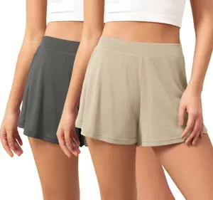 ODODOS 2-Pack Ultra-Soft Modal Lounge Shorts for Women – Lightweight & Breathable Sleepwear, 3" Inseam