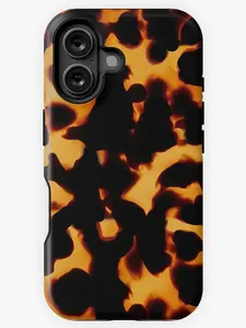 Mclaiwoodshop Retro Vintage Dark Tortoise Shell Hot Leopard Girls Phone Case Phone Cover Hard Case Tough 2-piece Magnetic Phone Cases