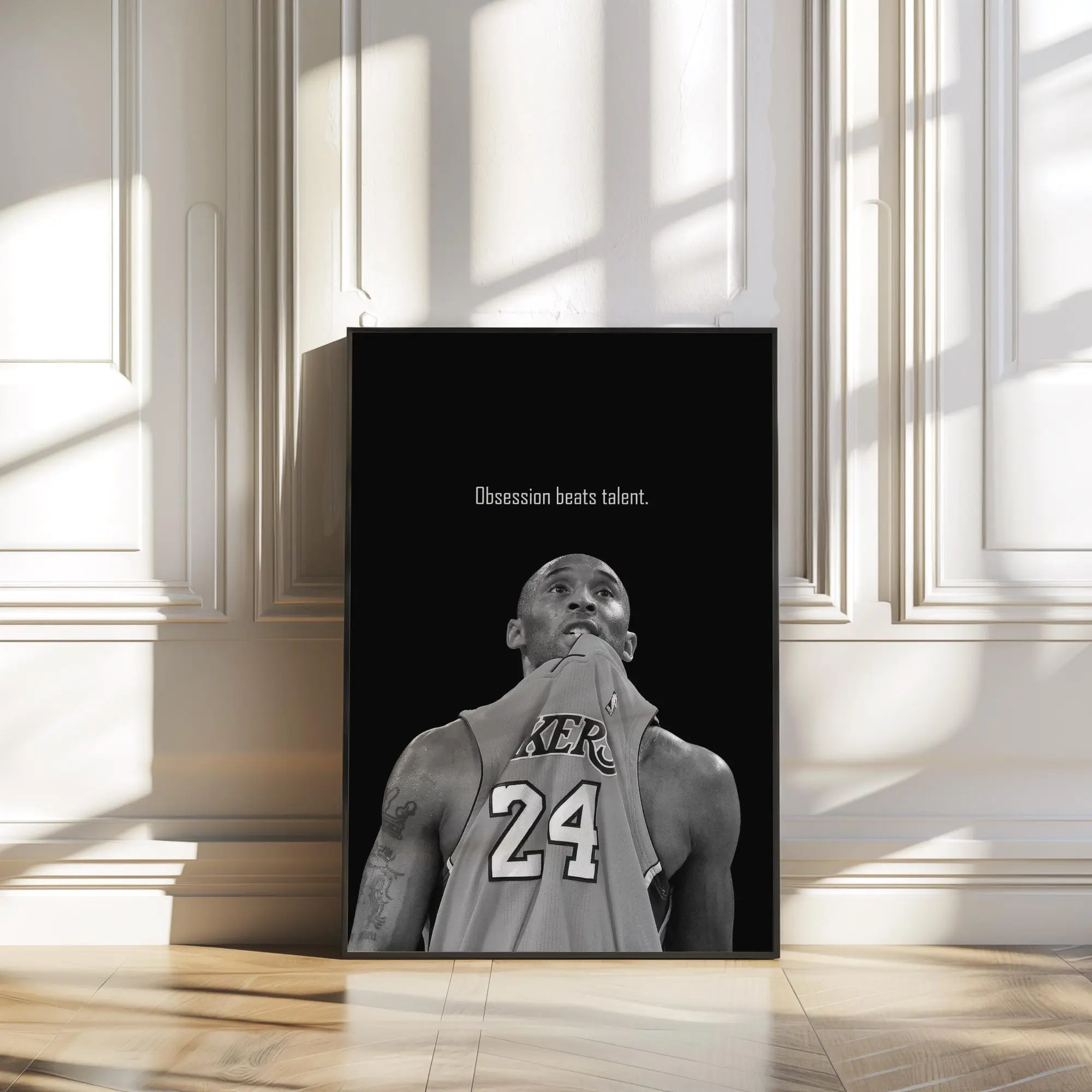 Kobe Bryant Obsession Beats Talent Poster Iconic Mamba Mentality Wall ...