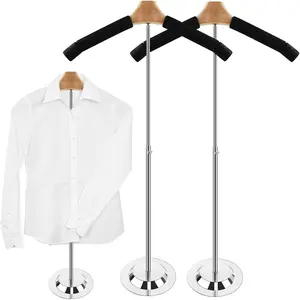 2 Pack AdjustableT Shirt Display Flexible  Stand,Portable T Shirt Display Stand for Clothing Garment Coat Retail Vendor,Shirt Rack,Metal Clothing Display Rack,17.3 x 31.3 Inch