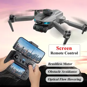 Foldable Brushless RC Quadcopter for Beginners, 1080P Dual Cameras Drone with EIS Stabilisation Gimbal, 360° Obstacle Avoidance, Optical Flow Hovering, Altitude Hold, Headless Mode, Fast/Slow Speed Control, One Key Take Off/Landing, 360 Rolling Flight